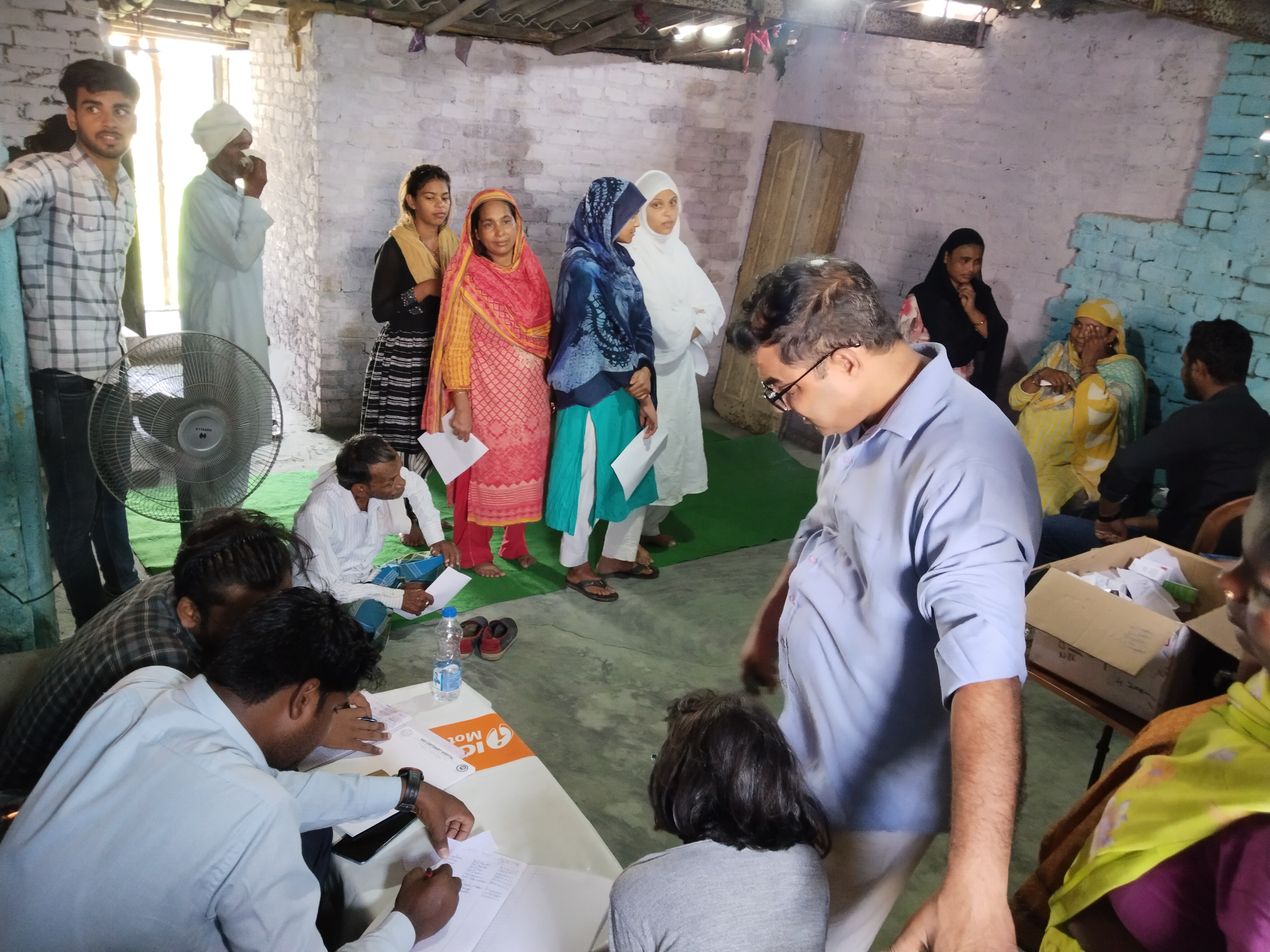 Organised Eye checkup camp in the resources centre for the Slum people.